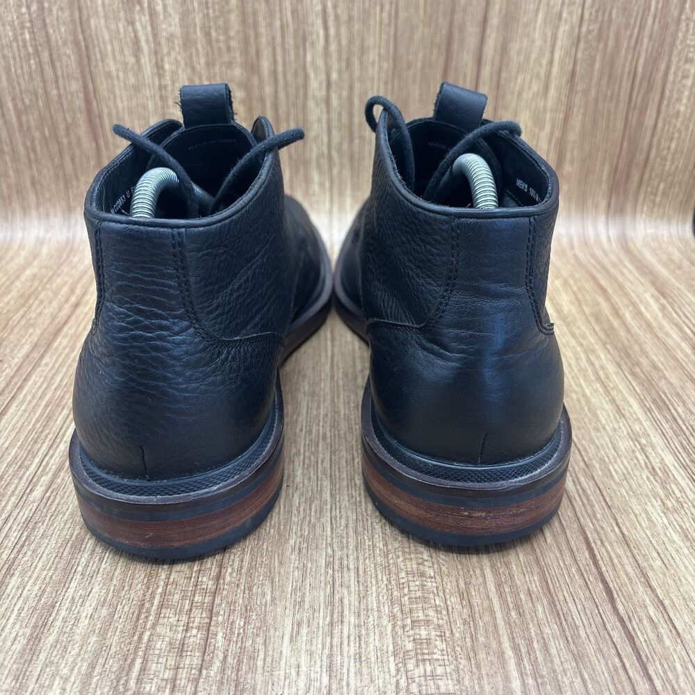 Cole Haan Cranston Chukka Black Leather Comfort Boots Shoes C23853 Men Size 10.5 - Picture 4 of 8